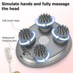 Waterproof Electric Silicone Hair Scalp Massager, Best Head Massage Machine，Stimulate Hair Growth and Improve Scalp Health - Image 3