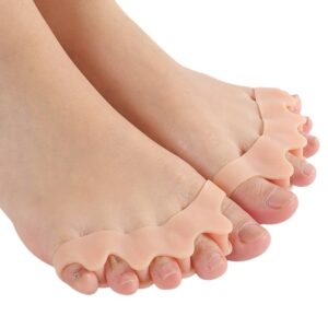 Correct Toes Spacers, Silicone Gel Toe Separators for Pedicure