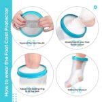 Waterproof Waterproof Foot Ankle Cast Cover For Shower, baths, swimming, comfortable ankle cast protector for kids, children and Adult - Image 7